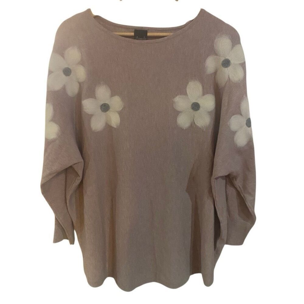 Aaeda NWT flowers dohlman sleeves size 1X color Heather petunia